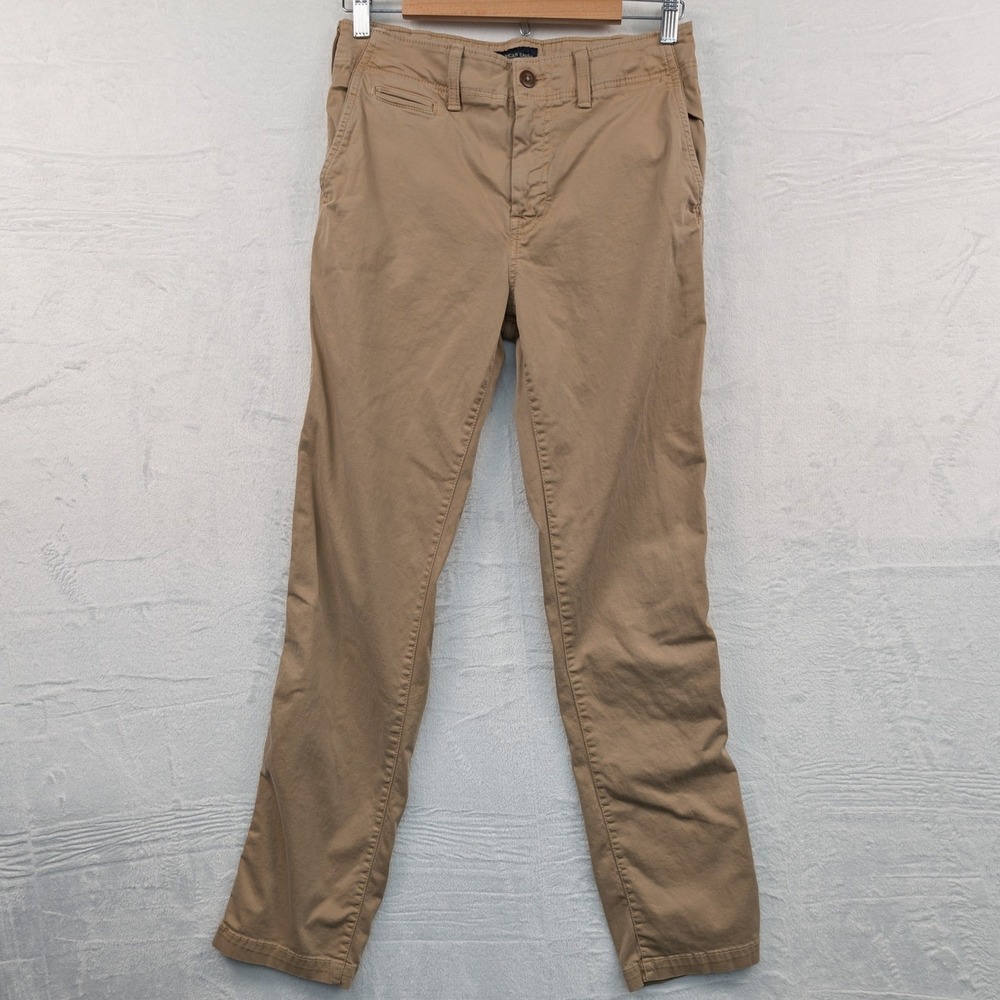 American Eagle Pants Men's 32x32 Tan Khaki Extreme Flex Original Straight Chino